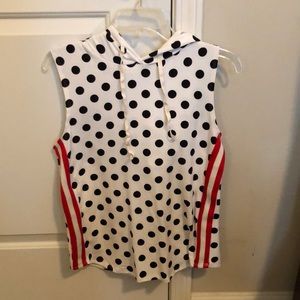 Love J Sleeveless polka dot shirt